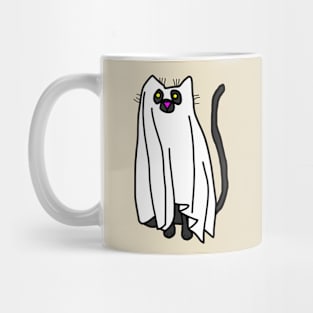 Boo Sheet Halloween Cat Mug